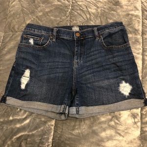 2/$10 Distressed Cuffed Jean Shorts